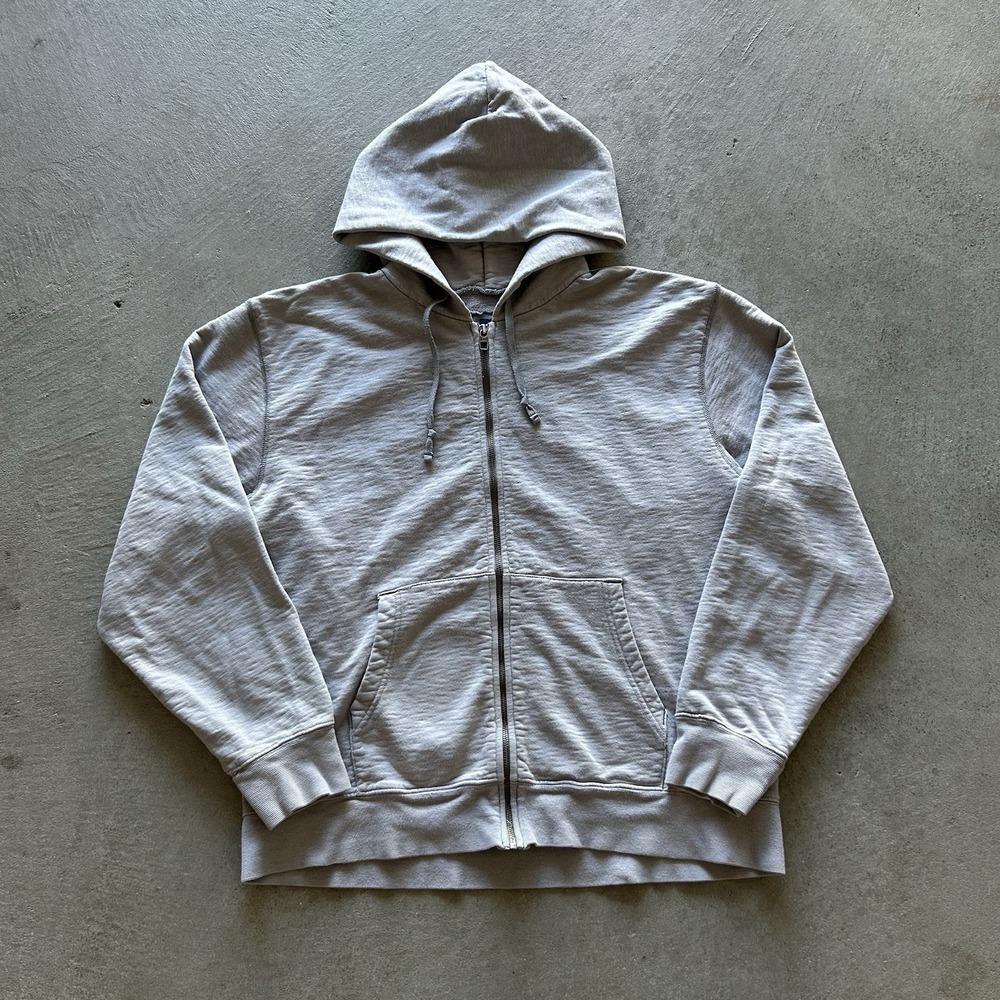 Vintage Gap Sweatshirt Size Large Gray Full Zip Hoodie Blank Heavyweight